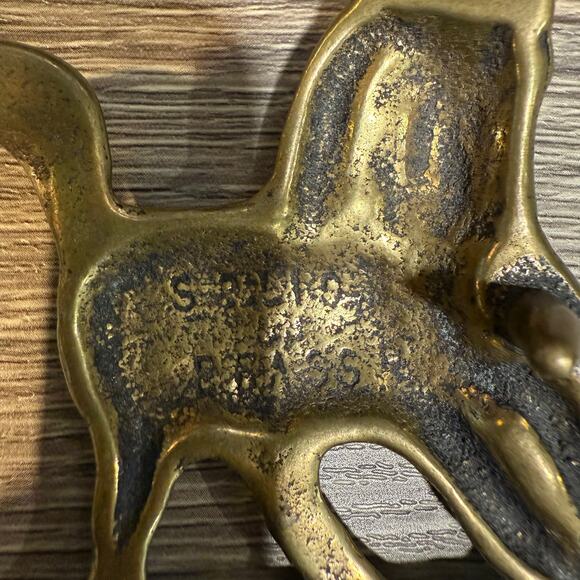 Trinity Buckle Co Vintage Solid Brass Stallion Horse Belt Buckle main image 8